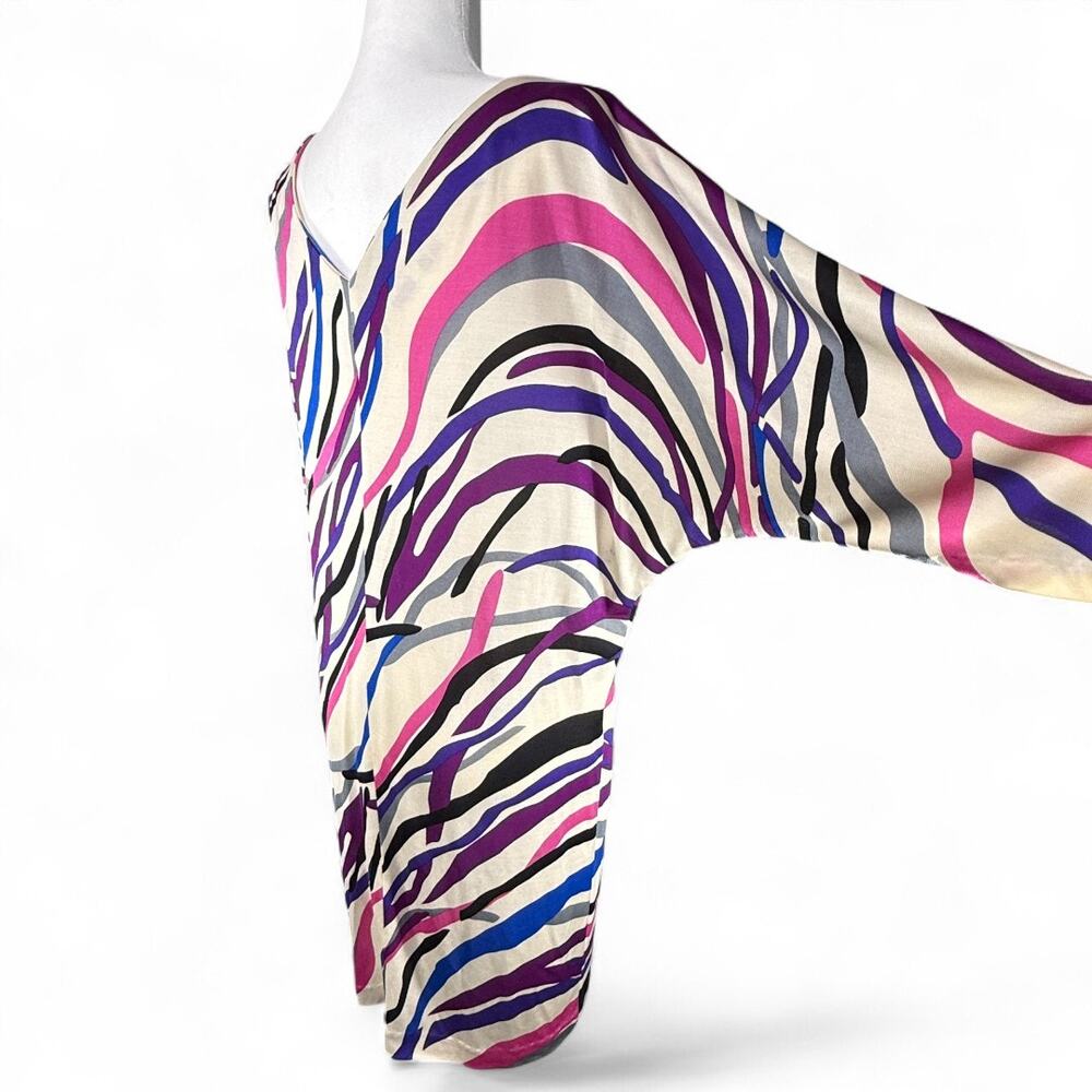 Diane von Furstenberg Clara Silk Mini Dolman Dress Mod Statement Luxury V-Neck 4 - Picture 4 of 10